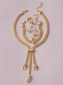 17KM 5入組水鑽裝飾套裝 - 金黃色 - 查看 1