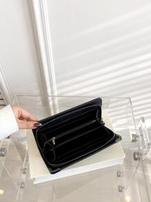 Metal Decor Fashion Modern Business For Women White-Collar Workers For Gift For Gift Holiday Penztarca Black Wallets Decorations Teacher Gifts Gift For Girlfriend Women Gifts Novelty Gifts Gift For Boyfriend Husband Gifts Uncle Gifts Gifts For Brothers Man Gift Ideals Present Goth Wallet Halloween Wallet Purse Wallet For Men Long Wallet Wristlet Wallet