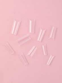 Upgrade Your Look With 500pcs Long Coffin Transparent Fake Nail For Home DIY Nail Salon Nail Extension Press On Nails Nail Supplies - Clear - View 4