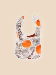 Bebé 3 piezas Set babero con estampado de planta - Multicolor - Ver 2