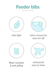 Bebé 3 piezas Set babero con estampado de planta - Multicolor - Ver 4