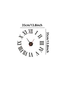 Đồng hồ treo tường mặt gương số La mã 1 bộ - màu đen - Xem 7