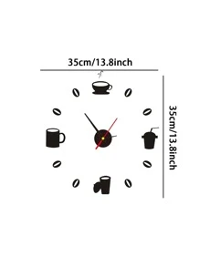 1入組咖啡豆豆圖案壁鐘 - 黑色 - 查看 7