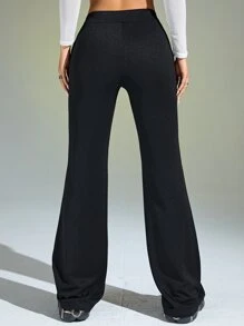 SHEIN ICON Pantalones acampanados con estampado de estrella