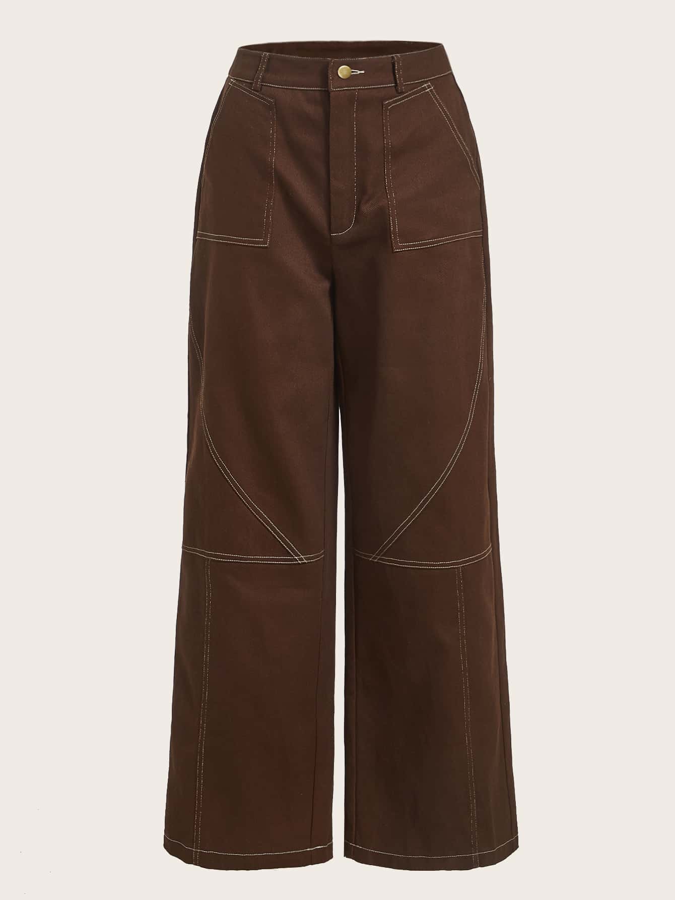 SHEIN ICON Gorpcore Pantalon à surpiqûres à poche