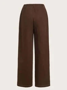 SHEIN ICON Gorpcore Pantalon à surpiqûres à poche