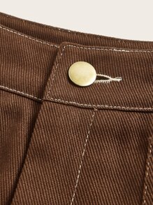 SHEIN ICON Gorpcore Pantalon à surpiqûres à poche