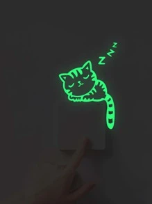 6入組卡通圖案開關貼 - 綠色 - 查看 2