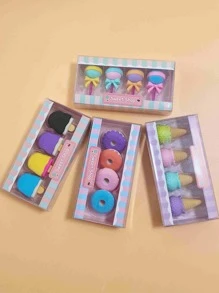 4入組甜點造型隨機橡皮
