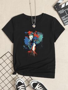 Constitute Figure Graphic Tee - Black - View 1
