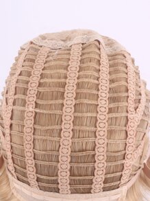 短卷人造假髮帶劉海 - 金色 - 查看 6