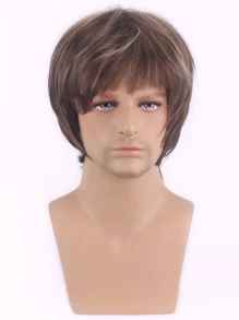 短直筒人造假髮帶劉海 - 彩色 - 查看 1