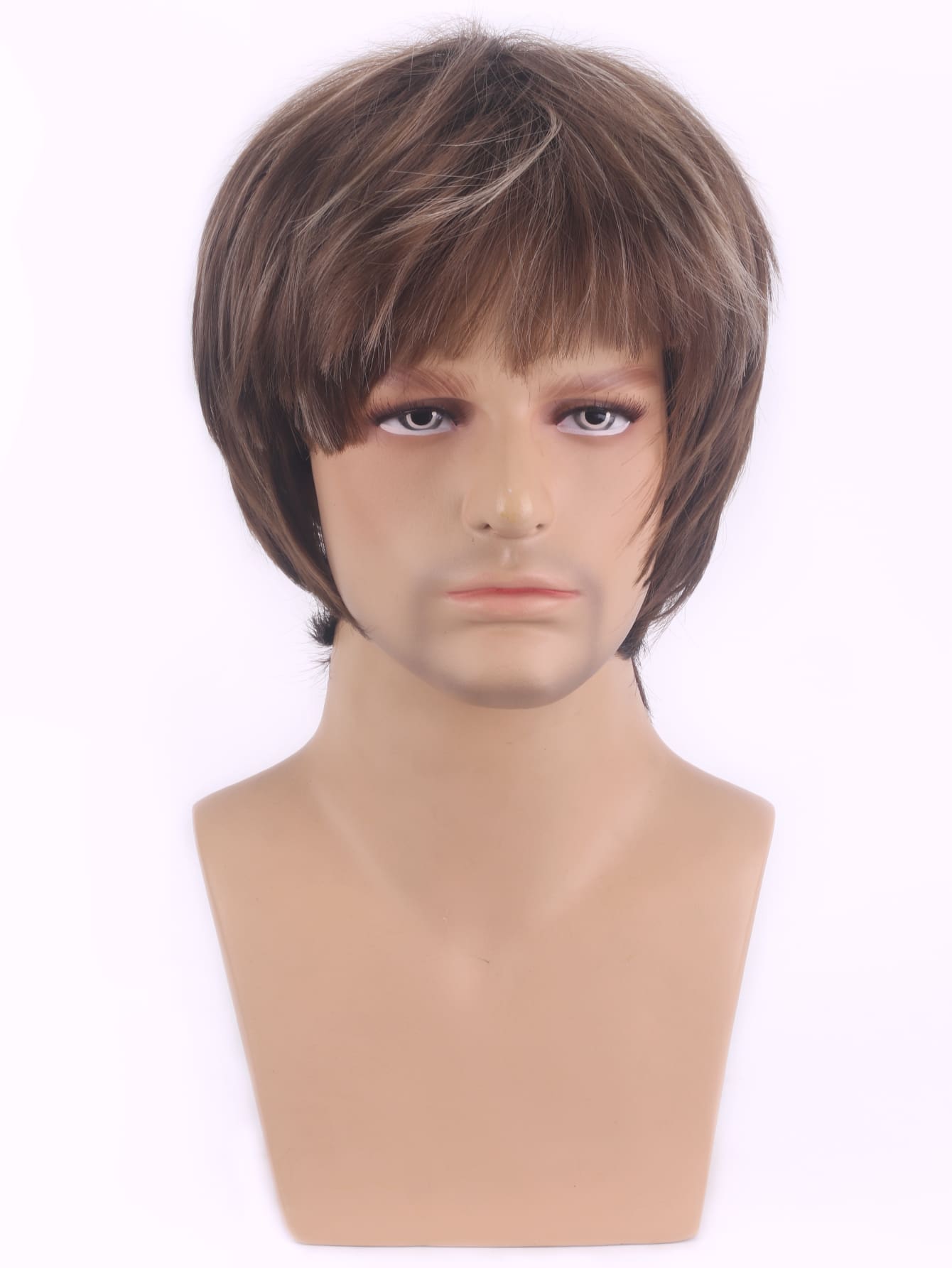 短直筒人造假髮帶劉海 - 彩色 - 查看 1