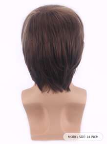 短直筒人造假髮帶劉海 - 彩色 - 查看 2