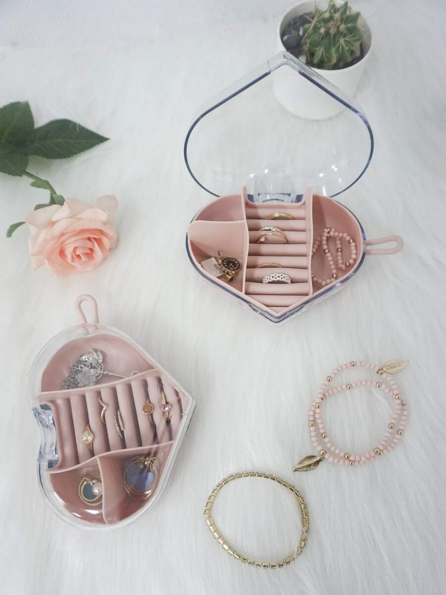 1 pieza Caja de almacenamiento de joya en forma de corazón - Multicolor - Ver 1