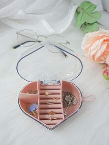 1 pieza Caja de almacenamiento de joya en forma de corazón - Multicolor - Ver 3