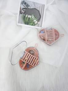 1 pieza Caja de almacenamiento de joya en forma de corazón - Multicolor - Ver 4