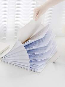 1 件随机颜色卡通设计手风琴式文件整理文件夹，返校，学校用品