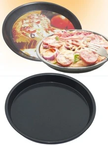 1 pieza Pan de pizza hierro - Negro - Ver 2