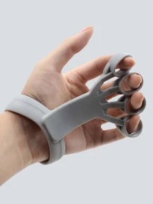 1 pieza de agarre de entrenamiento de dedos de silicona de color aleatorio - Gris - Ver 1