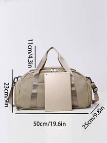 Men Letter Graphic Duffel Bag Beach Bag For Summer Back To School For Travel Travel Essentials For Holiday Gym Bag For Camping Summer Accessories For Vacation Cruise Essentials For Hiking Travel Organizer Hospital Bag Travel Accessories For Camp - Khaki - View 4