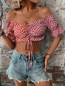 SHEIN WYWH Áo nữ Dây kéo Xù Tất cả trên in Boho - Nhiều màu - Xem 3