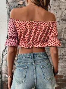 SHEIN WYWH Áo nữ Dây kéo Xù Tất cả trên in Boho - Nhiều màu - Xem 2