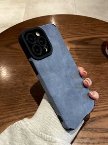 1 件纯色 TPU 皮革手机壳，适用于 11、12、13、14、12 Pro Max、13 Pro Max、15、15 Pro、15 Plus、15 Pro Max、16、16 Pro、16 Plus、16 Pro Max 和手机 A12、A21S、A32、A50、A51、A52、A71、A73、S20 FE、S21、S22、A04、A13、A14、A24、A33、A34、A54、17、17 Air、17 Pro、17 Pro Max - 藍色 - 查看 2