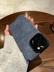 1 件纯色 TPU 皮革手机壳，适用于 11、12、13、14、12 Pro Max、13 Pro Max、15、15 Pro、15 Plus、15 Pro Max、16、16 Pro、16 Plus、16 Pro Max 和手机 A12、A21S、A32、A50、A51、A52、A71、A73、S20 FE、S21、S22、A04、A13、A14、A24、A33、A34、A54、17、17 Air、17 Pro、17 Pro Max - 藍色 - 查看 4