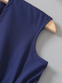 SHEIN Toddler Girls Colourblock Keyhole Back Ruffle Hem Dress - Multicolor - View 5