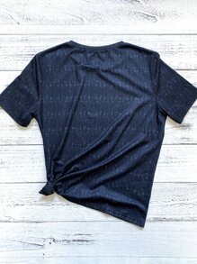 SHEIN LUNE Camiseta con estampado de figura