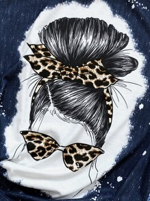 SHEIN LUNE Camiseta con estampado de figura