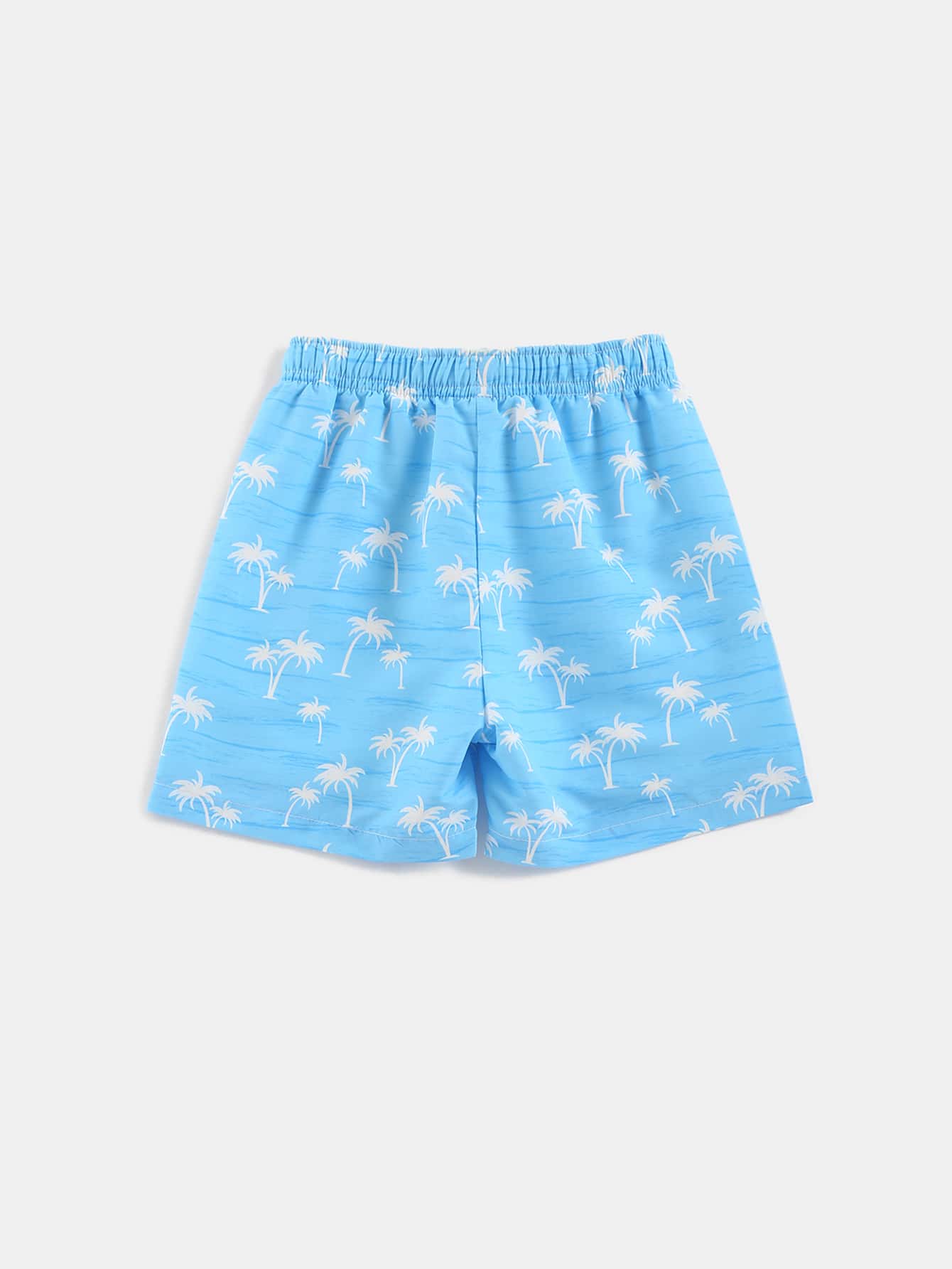 Young Boys' New Summer Beach Shorts. These Plant Print Beach Shorts For