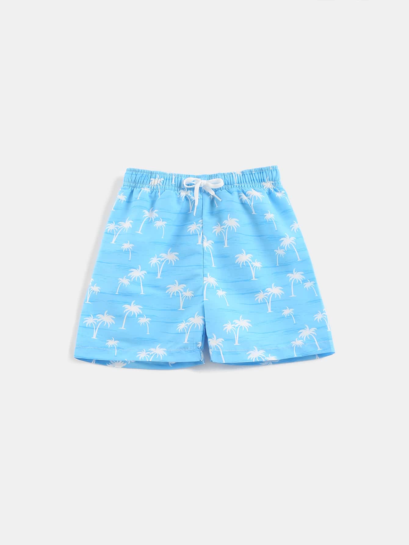 Young Boys' New Summer Beach Shorts. These Plant Print Beach Shorts For