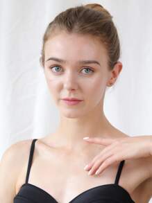 （一根頭髮）系列逼真生態眉毛轉移紋身貼，防水持久，個性化性感紋身貼 - 黑色 - 查看 3