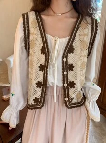 DAZY Contrast Trim Floral Tank Top - Multicolor - View 3