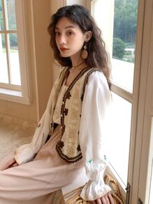 DAZY Contrast Trim Floral Tank Top - Multicolor - View 7