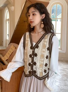 DAZY Contrast Trim Floral Tank Top - Multicolor - View 8