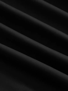 SHEIN MOD 十字交叉露背繫帶吊帶連衣裙 - 黑色 - 查看 3