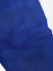 SHEIN Tall Top con cordón delantero bajo con fruncido - azul real - Ver 7