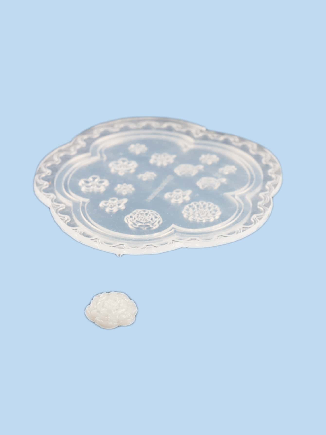 FULL BEAUTY 1pc Flower Design Nail Art Mold - Clear - View 2