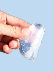 FULL BEAUTY 1pc Flower Design Nail Art Mold - Clear - View 3