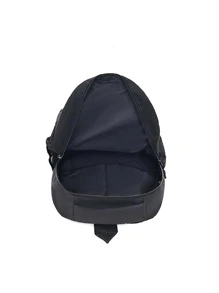 12.59英寸防水男士字母印花旅行背包 - 黑色 - 查看 7