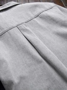 Manfinity Men Plus Dual Pocket Denim Shirt Without Tee - Grey - View 5