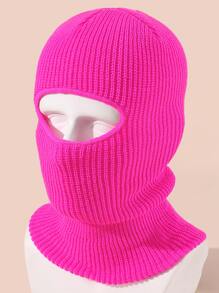 1入組1孔滑雪面罩針織口罩冬天巴拉克拉法帽充分口罩適合男士女士冬天戶外運動 - 玫紅色 - 查看 1