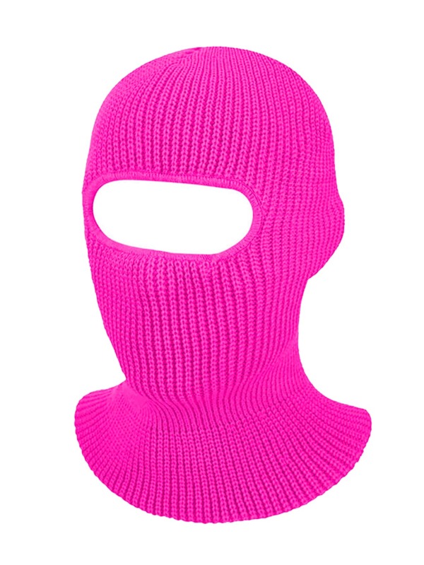 1pc 1 Hole Ski Mask Knitted Face Cover Winter Balaclava Full Face Mask