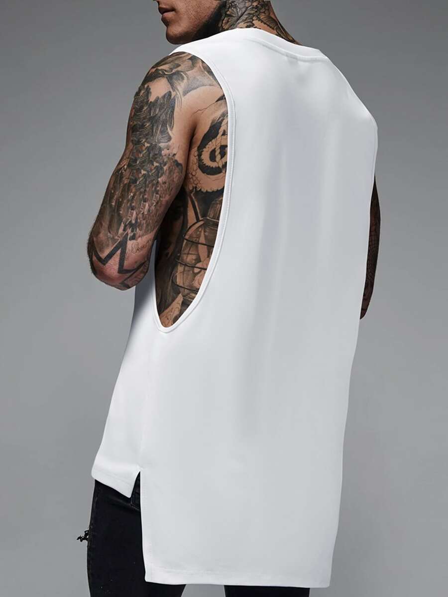 Manfinity Hypemode Áo thun & Áo lót Nam Cao thấp màu trơn Giải trí - trắng - Xem 1