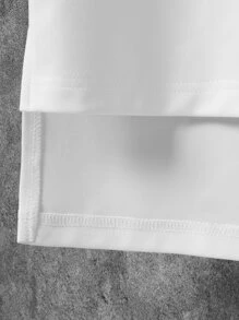 Manfinity Hypemode Áo thun & Áo lót Nam Cao thấp màu trơn Giải trí - trắng - Xem 3