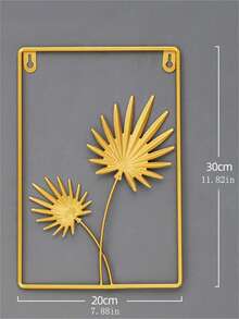 2 piezas Colgante de pared con diseño de hoja - Dorado - Ver 2
