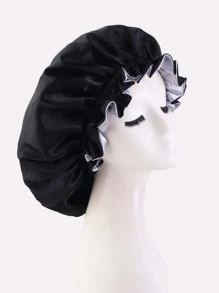 2pcs Plus Size Double-Layer Lace Trim Round Night Sleep Cap, Chemo Hat, Hair Cover Accessory For Women Valentine's Day Valentines